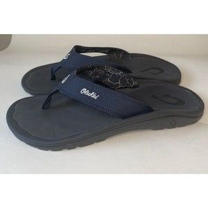 Olukai Ohana Men’s Logo Beach Thong Sandals Sz. 9